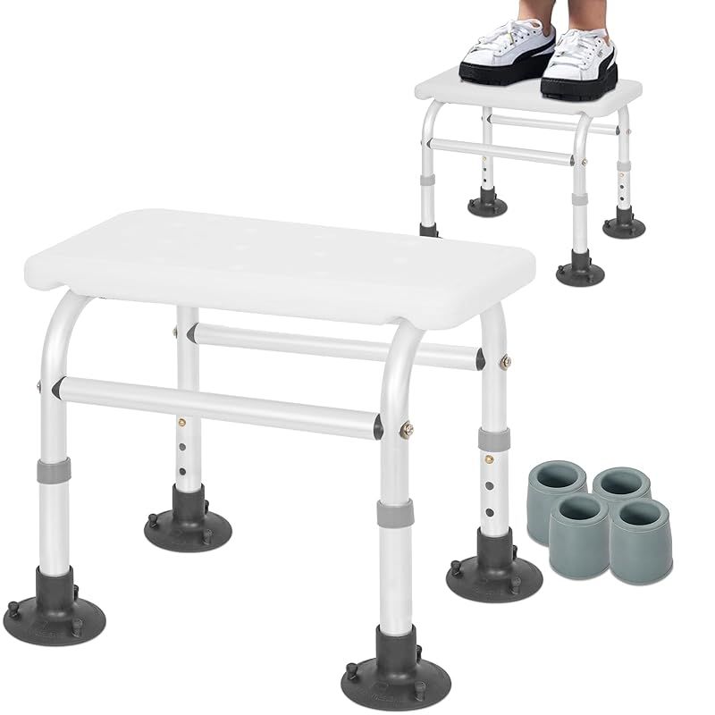 在庫 TORIBIO 風呂椅子 ステップ 浴槽内台 浴槽台 浮かない 3段階高さ調節 通気性 32cm 伸縮 吸盤付き 交換用フィート付き インバスチェア 踏み台 滑り止め 半身浴 入浴補助 介護用品 風呂椅子 高齢者 またぎ アルミ製 日本語 1