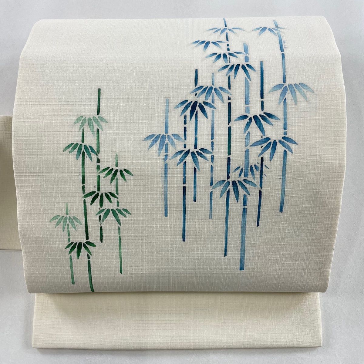 名古屋帯 秀品 竹 白 正絹