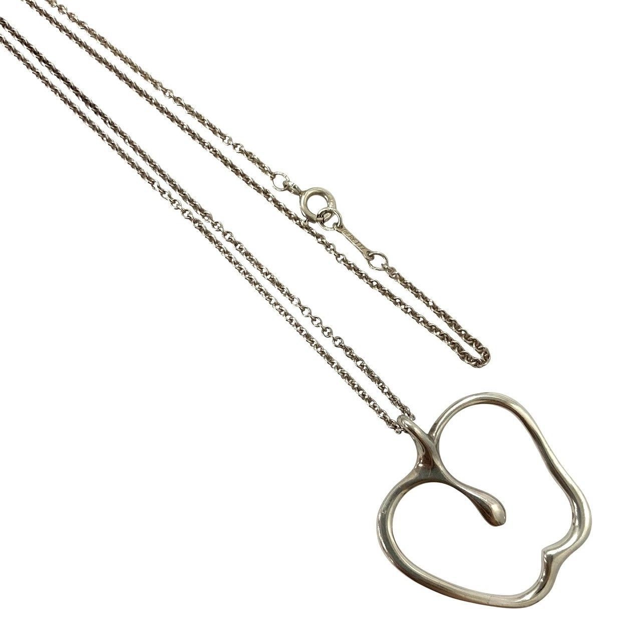 CH TIFFANY-Co. アップル ロング ネックレス ELSA PERETTI エルサ ペレッティ SV925 SILVER シルバー 総重量約8g ラージサイズ 林檎 リンゴ りんご ペンダント ティファニー CH-3264 SIROKUMA-CORPORATION_COM