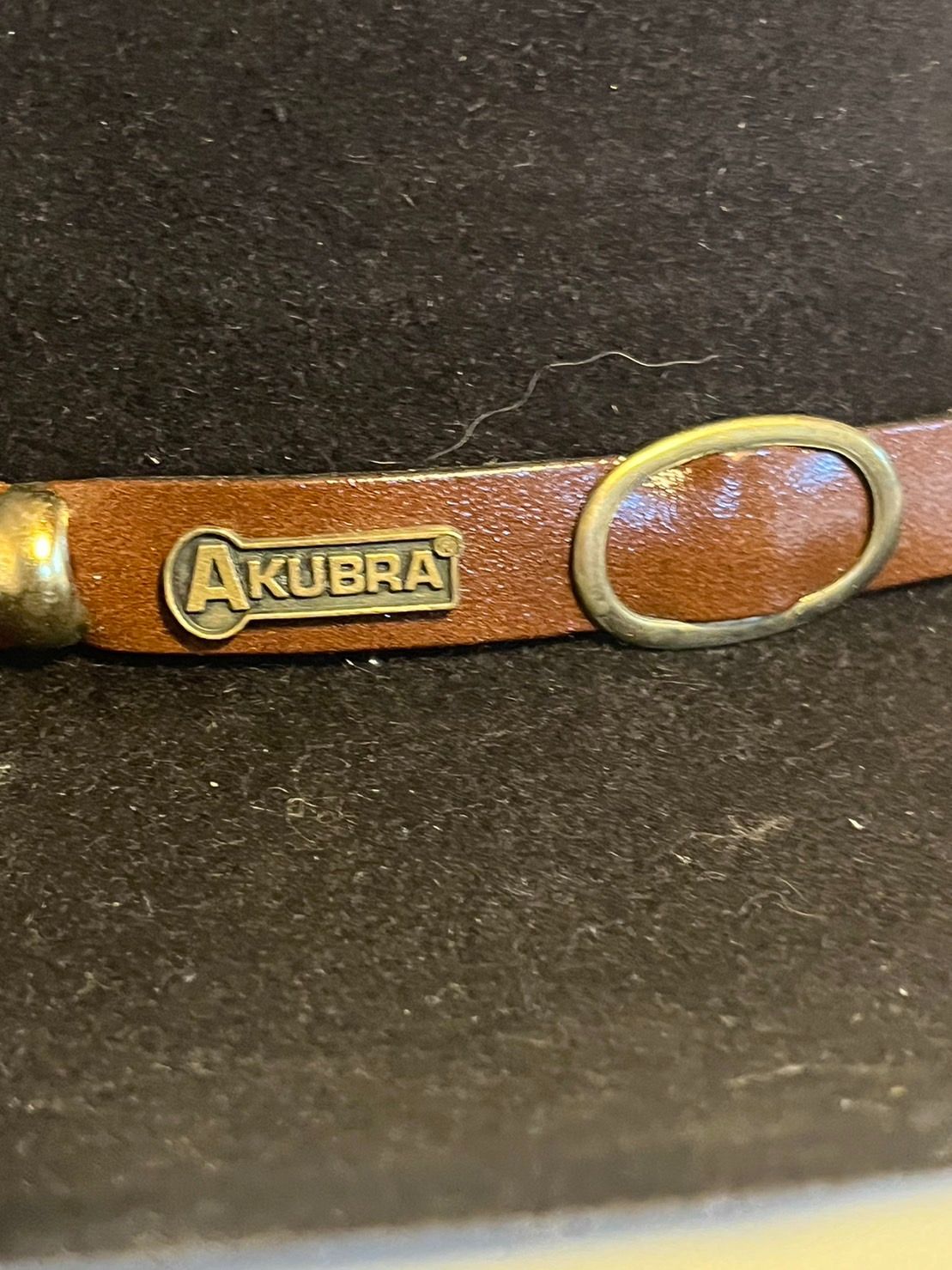 新品未使用】AKUBRAアクブラオーストラリア製フェルトハット黒サイズ57 