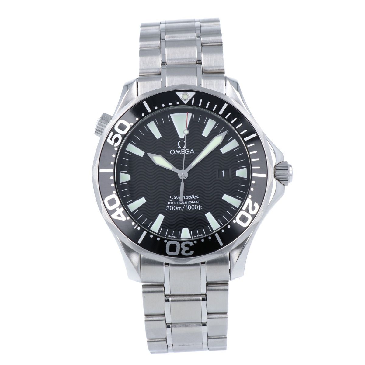 OMEGA オメガ シーマスター300 プロフェッショナル 2264.50 黒文字盤 41mm SS ステンレススチール メンズ クォーツ 腕時計 時計 -SA 9304