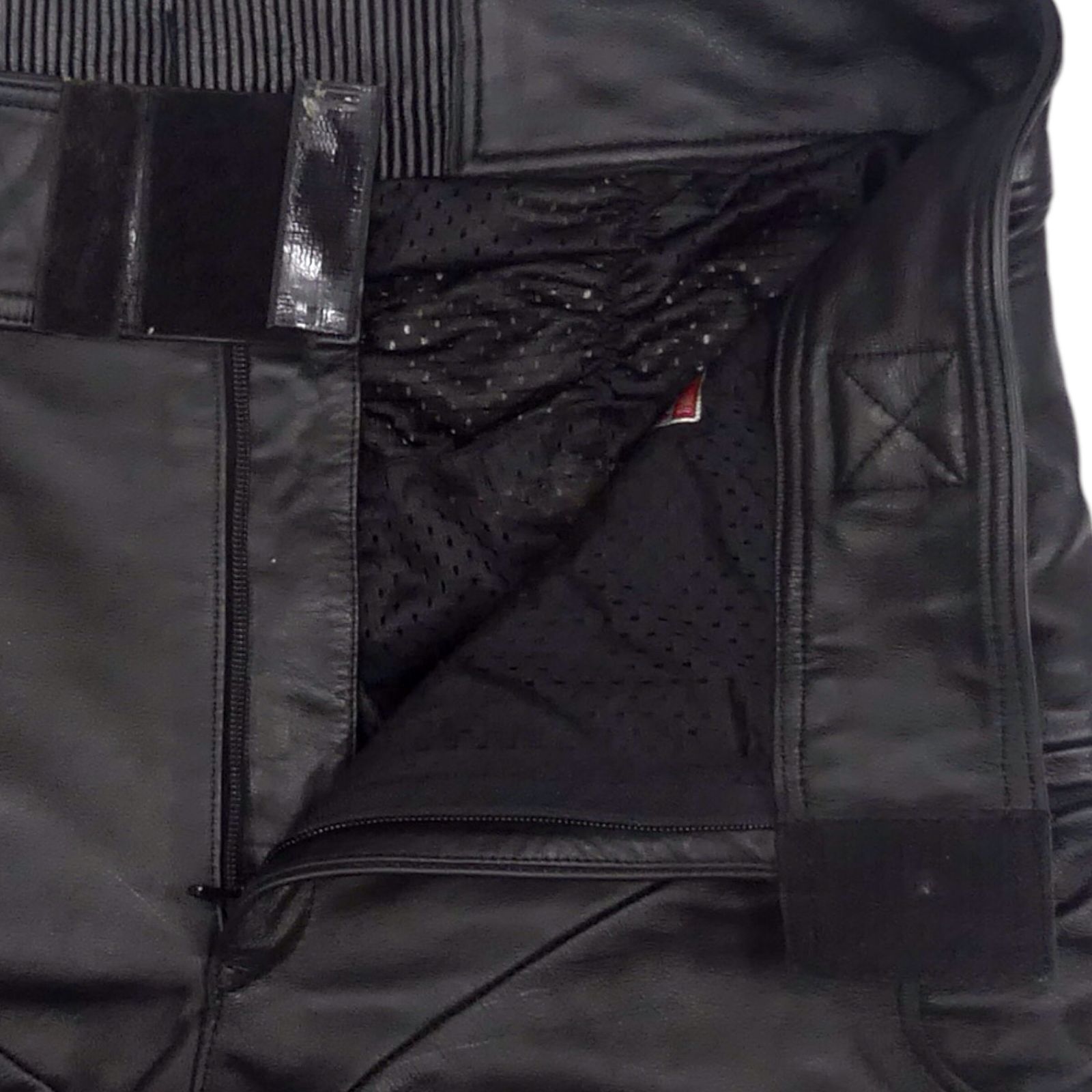 南海部品 NANKAI レザーパンツ ライディングパンツ ブラック 牛革 LL L