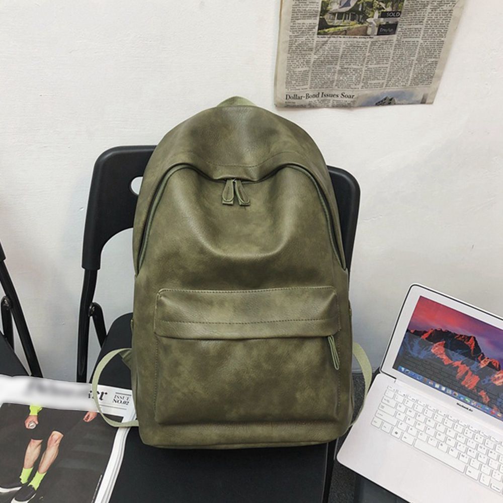 少量、再入荷】仕事にも休日にも使えるオリーブレザーバック
