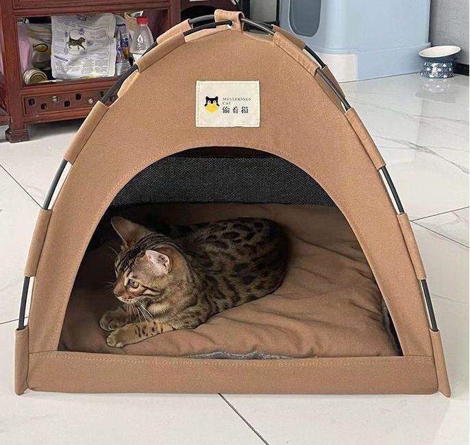猫用テント 犬用ベッド 猫用ベッド ペット用猫ベッド 夏用マット 外用 取り外して洗える オールシーズン対応