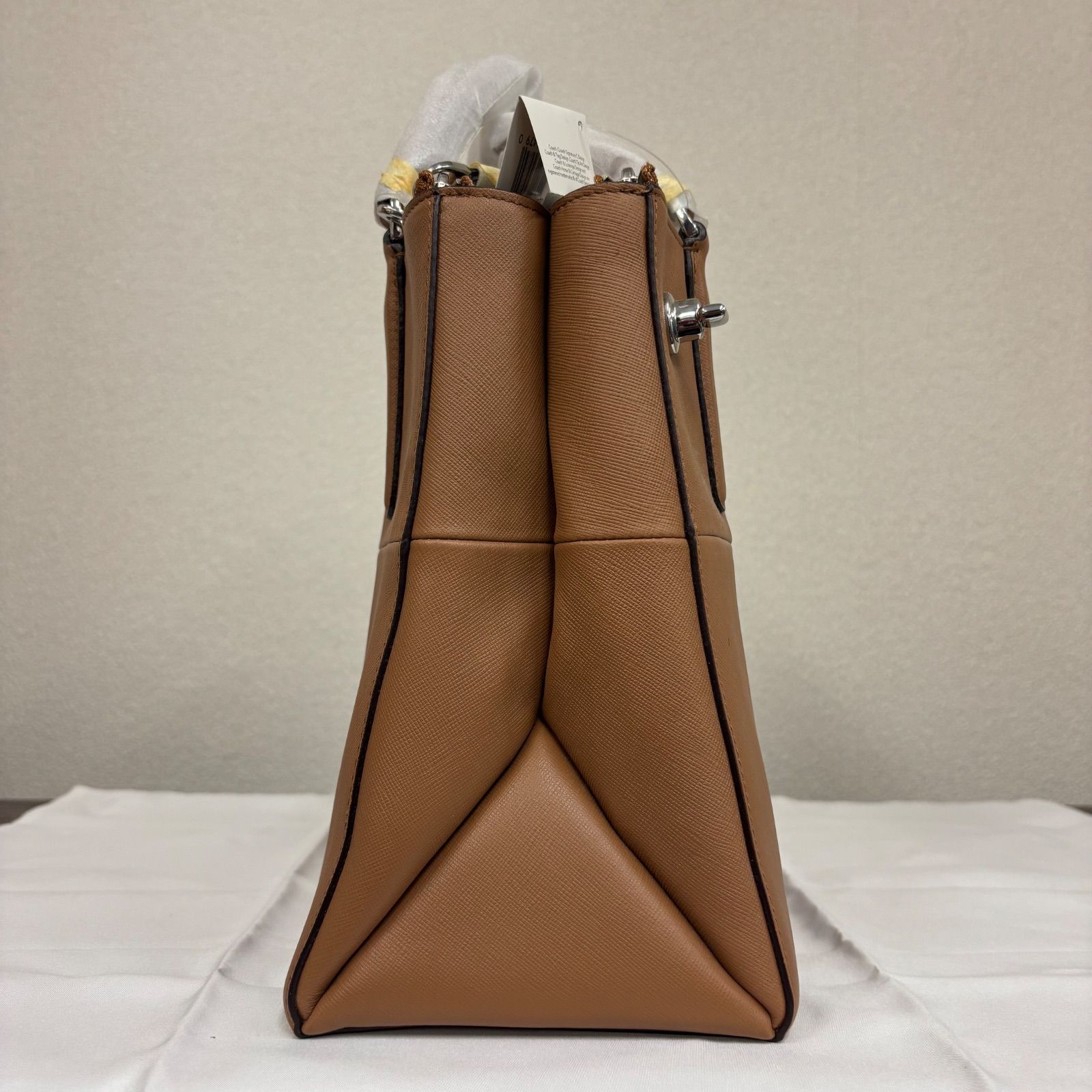 coach コーチ 2way ショルダーバッグ A4サイズ レザー キャメル