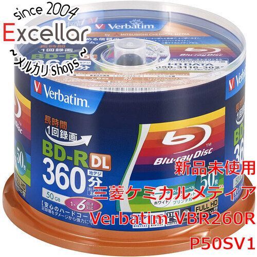 bn:9] 三菱化学 ブルーレイディスク Verbatim VBR260RP50SV1 BD-R DL 6