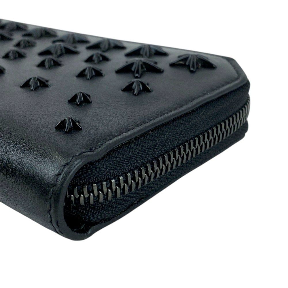 □新同□ ジミーチュウ 長財布 ラウンド サイフ ウォレット スタッズ  