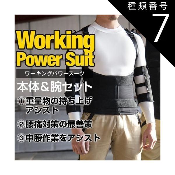種類7 L|ブラック アトリエケー ワーキングパワースーツ腕サポーターセット