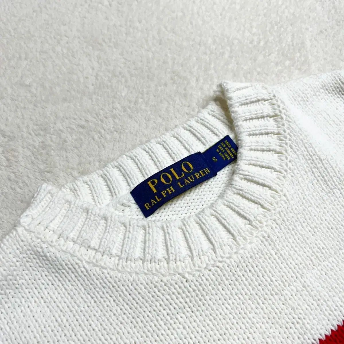 ポロ アメリカ国旗 インタルシア ニット