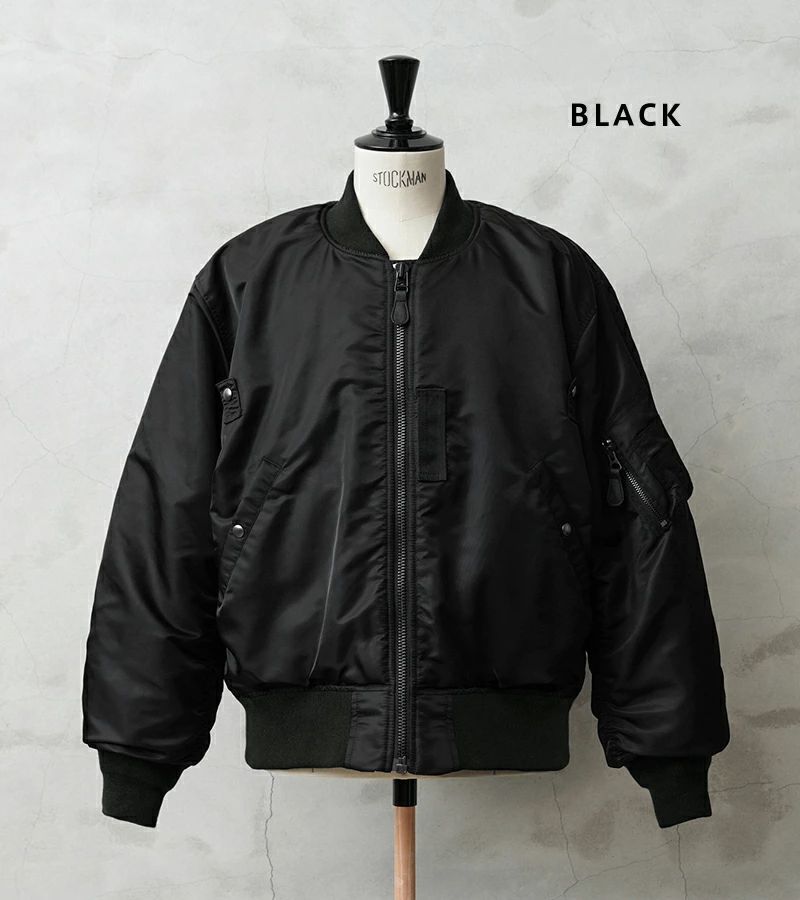【Military】ブラック MA-1 フライトジャケット XLサイズ　USA製 ブラック MA-1ジャケット XLサイズ Military】ブラック MA-1