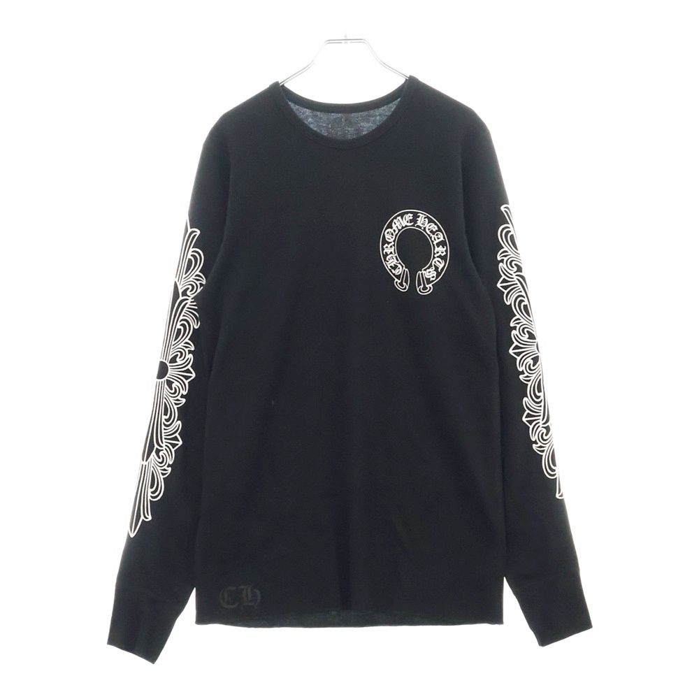 CHROME HEARTS クロムハーツ CH L S 1 Thermal 袖フローラルサーマル長袖カットソー ブラック