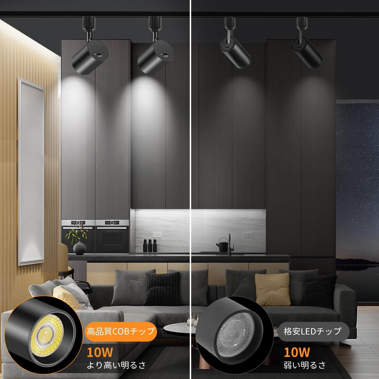 楽天市場】【6個セット LED電球付き】ダクトレール用 スポット