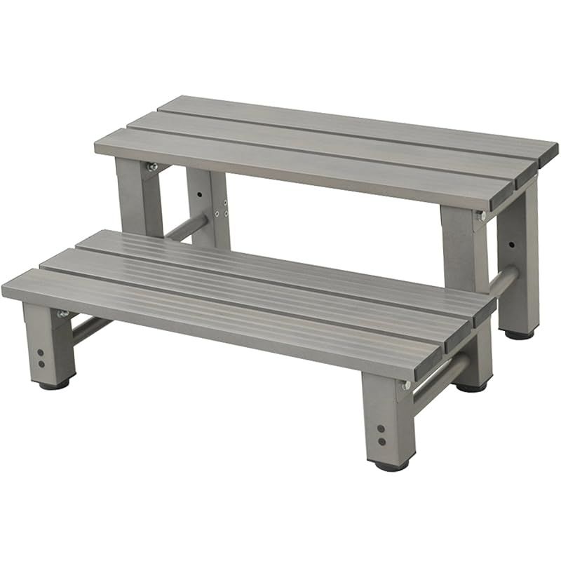 かさい 人気商品】リビングアウト(Living Out) アルミステップ台 両手すり付き