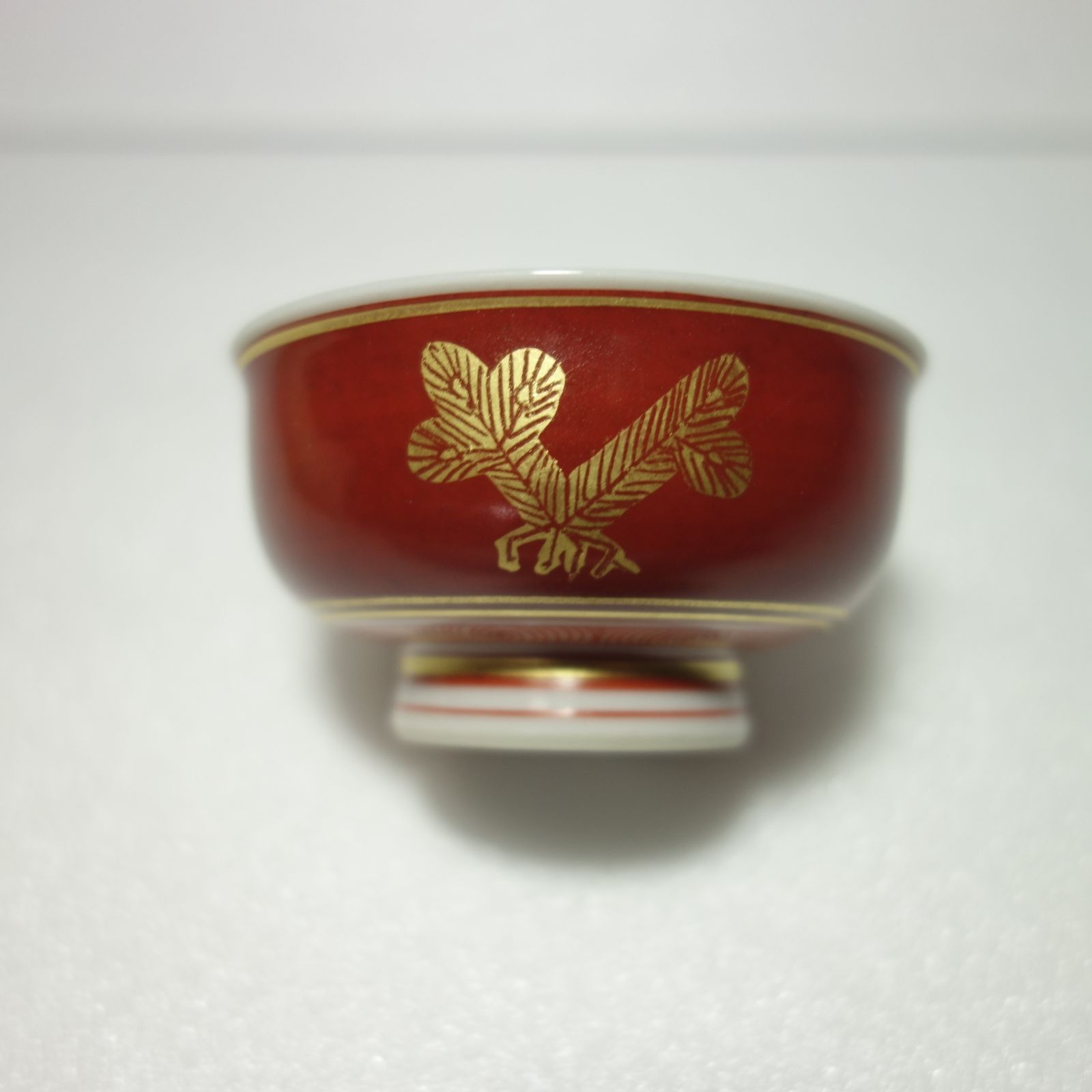 米久和彦 九谷焼 赤網金襴手稔宝尽クシ文 ぐい呑 未使用 68A02C8F-172C-452C-A1FC-