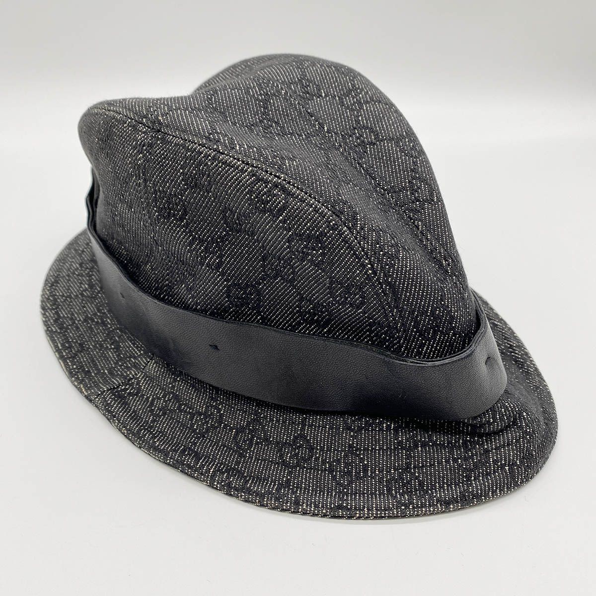 GUCCI グッチ GG柄 ハット 帽子 バケットハット XL ブラック 黒