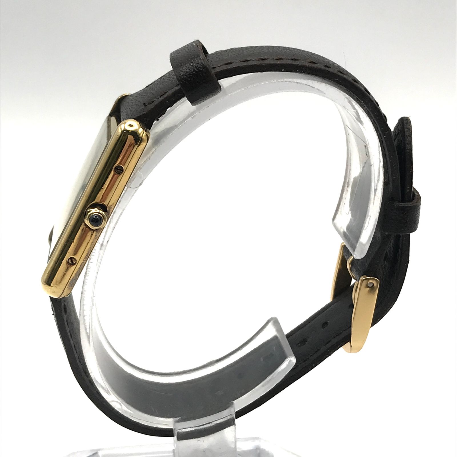 Cartier カルティエ マストタンク 925 革 ブラウン ベルト QZ