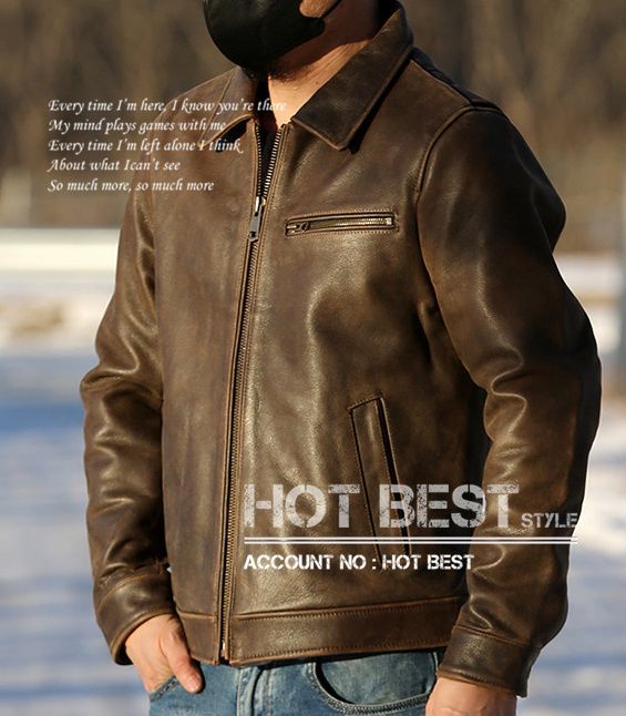 レザージャケット 染料仕上げ