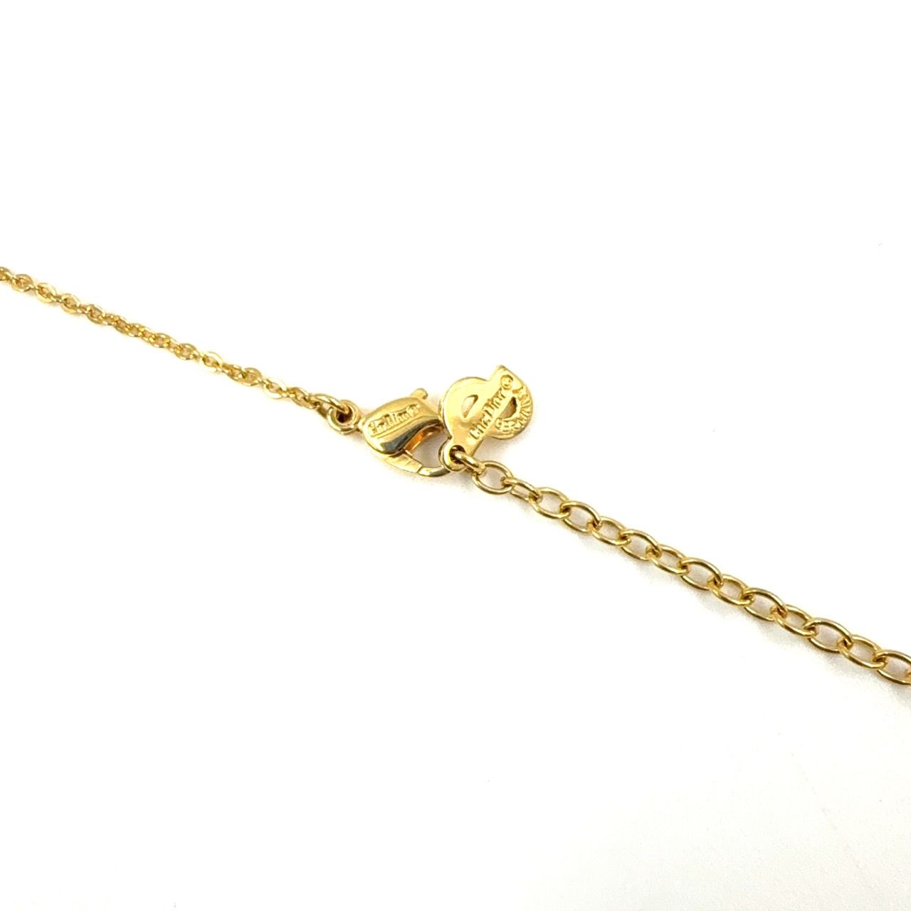 Christian Dior メタル×ラインストーン ブラック ネックレス