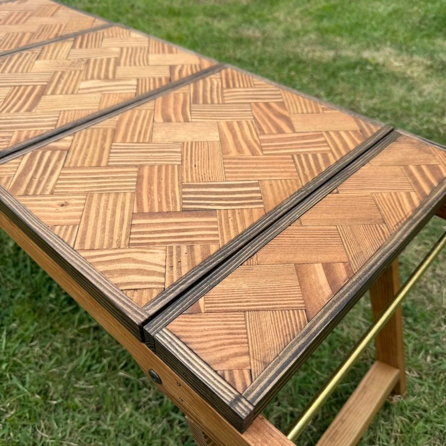 折りたたみローテーブル キャンプテーブル フラットバーナーigtテーブル真鍮ビス 折りたたみローテーブル キャンプテーブル フラットバーナーigt