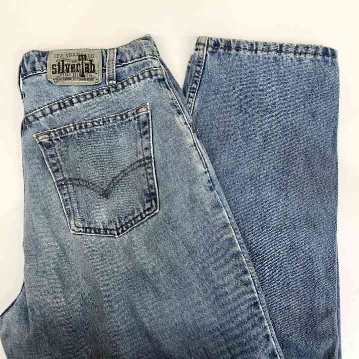 Levi's リーバイス Silver Tab Loose シルバータブ ルーズ W32 L34 USA製 デニムパンツ