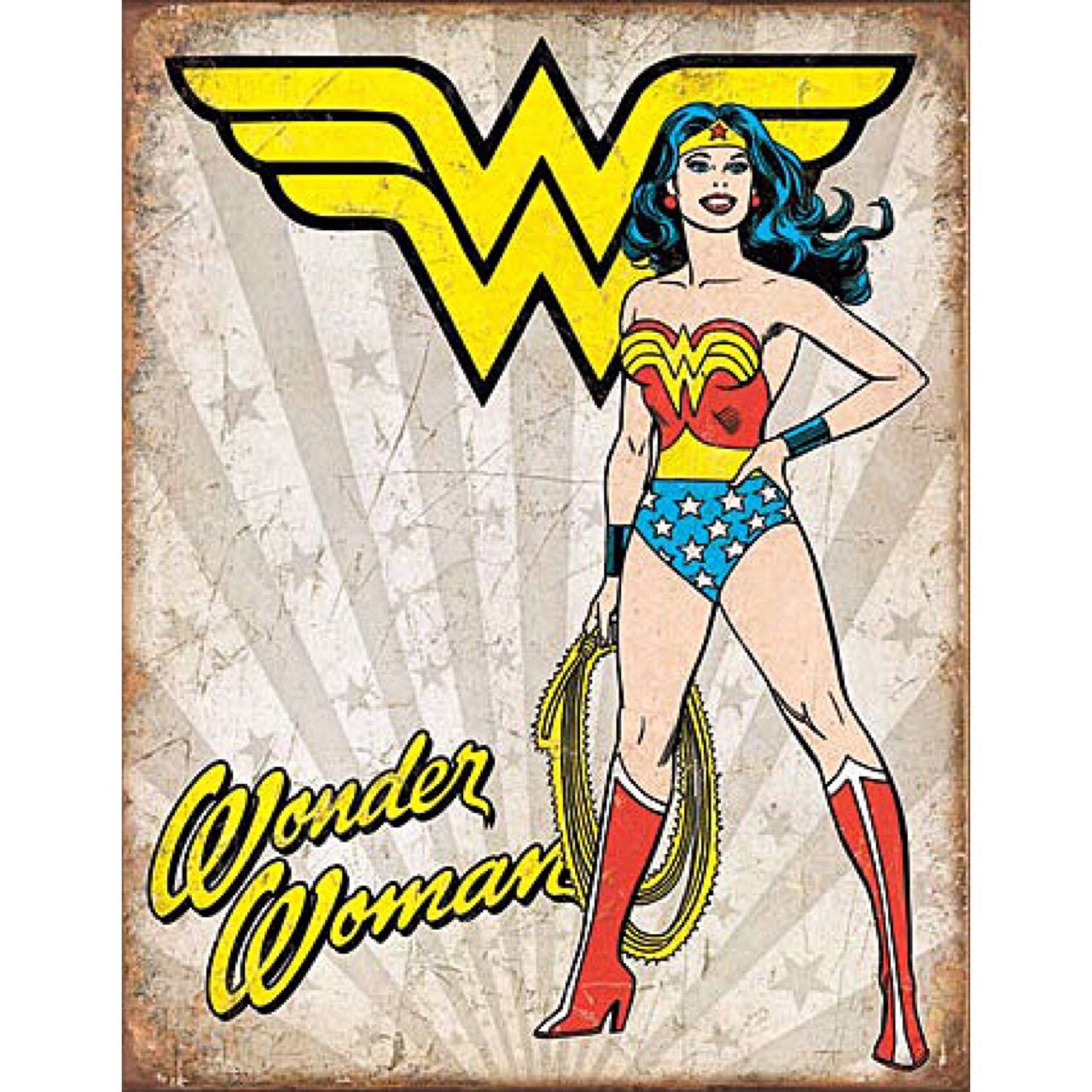 在庫限り】新品 アメリカ直輸入🇺🇸 ブリキ看板 WONDER WOMAN ワンダー