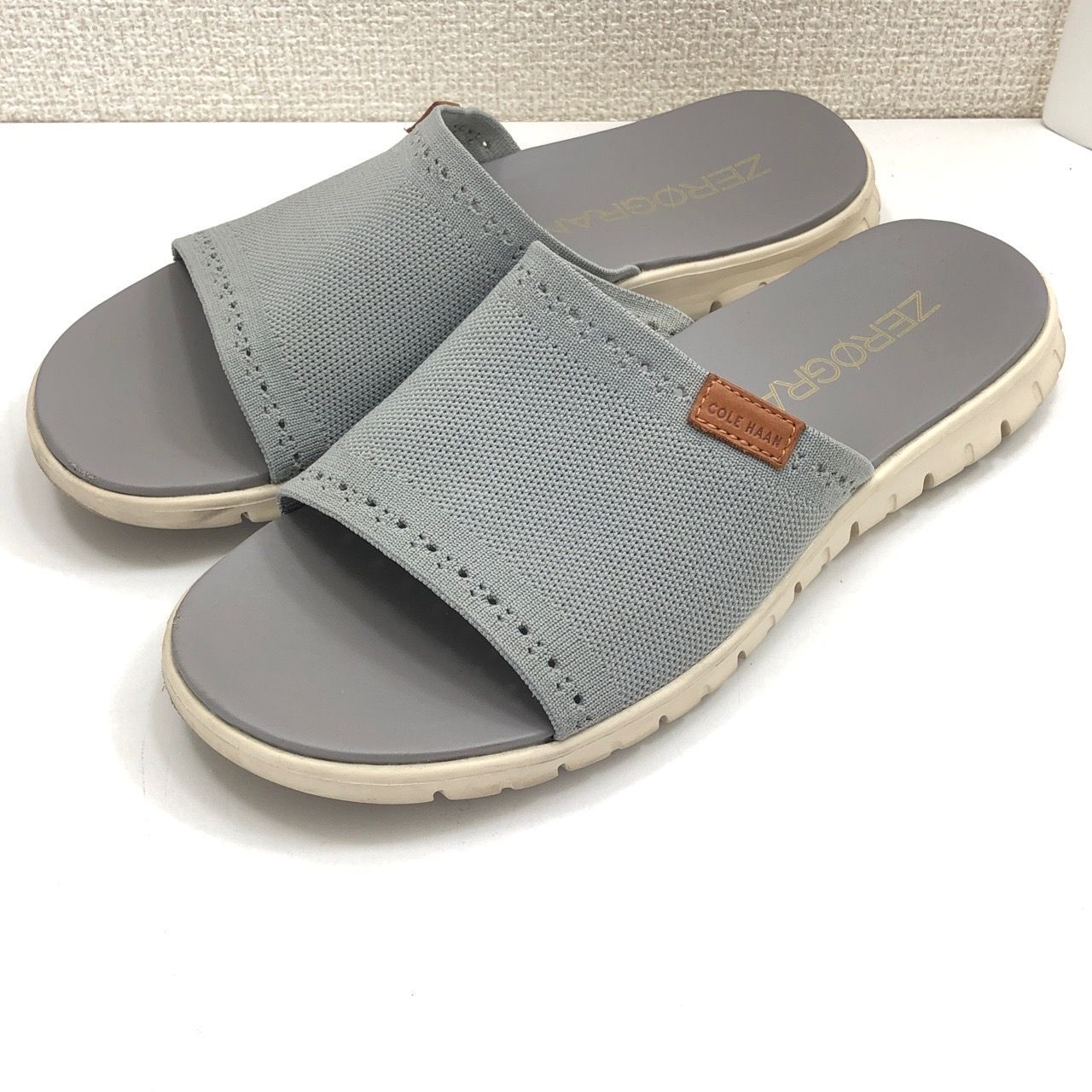 コールハーン スライドサンダル ゼログランド グレー C29358