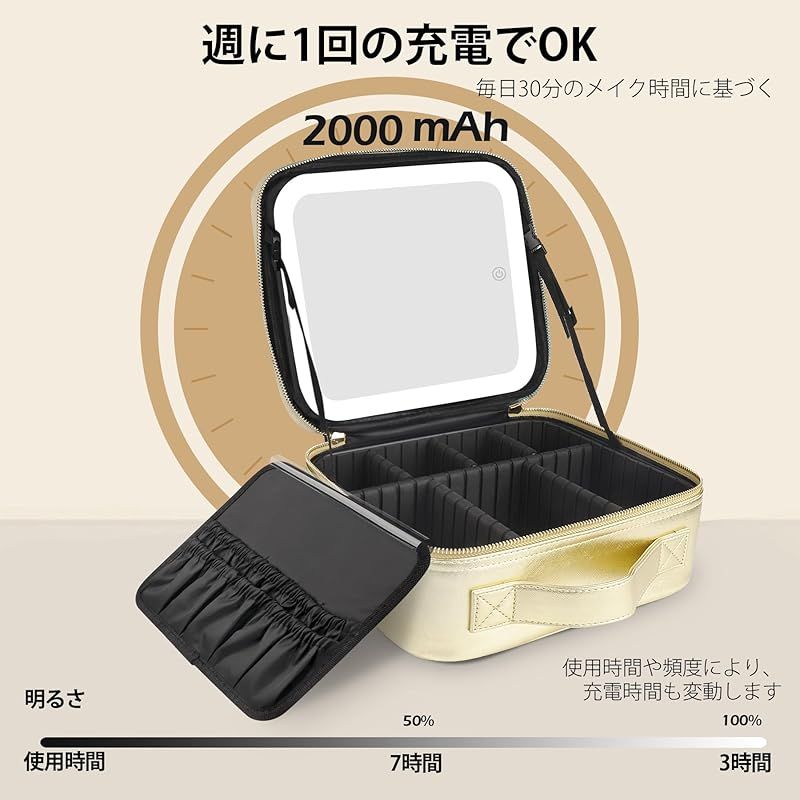 メイクブラシケース付き 手持ち