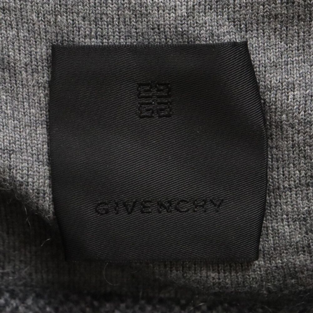 GIVENCHY (ジバンシィ) ×CHITO チト フロントロゴ刺? タグエフェクト ドッグモチーフ モヘア クルーネックニットセーター グレー BM90H04Y9D