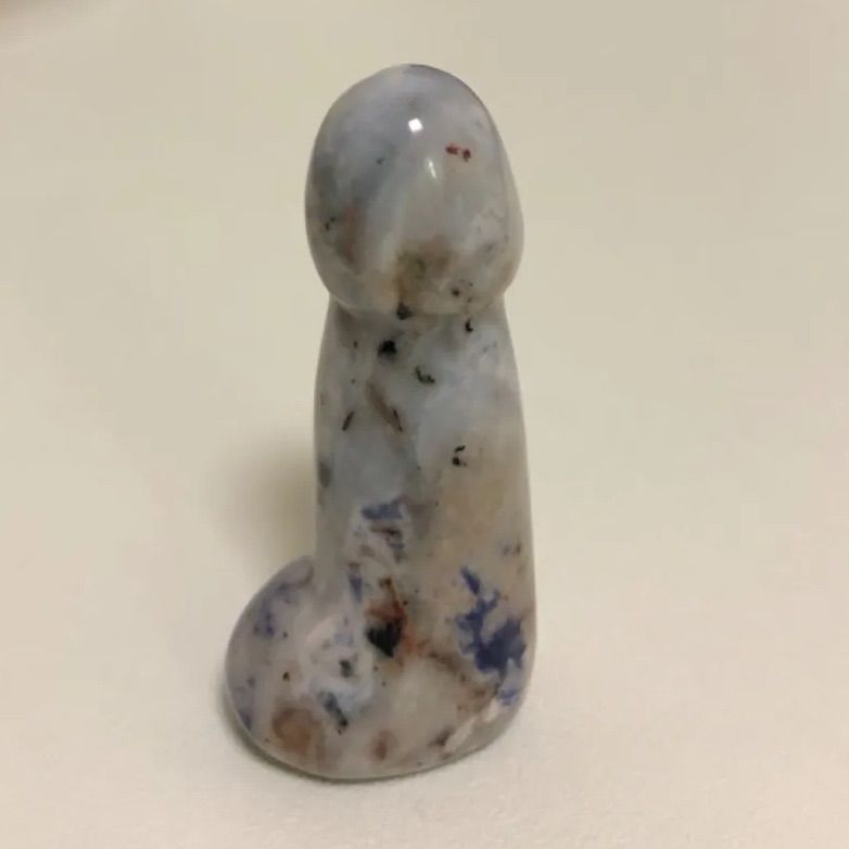 開運‼︎5㎝ ペニス像 縁起物 天然石 ブルーソーダライト 風水 瞑想