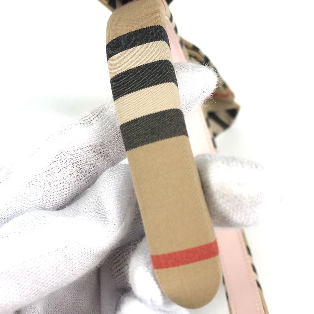 Burberry カチューシャ BURBERRY バーバリー カチューシャ チェック リボン キャンバス