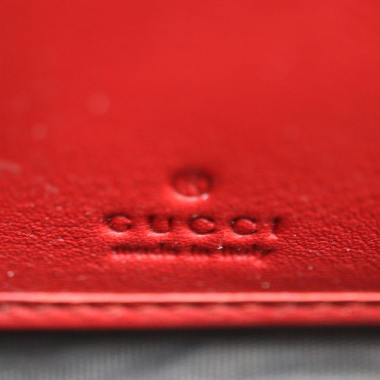 GUCCI グッチ バンブー  長財布 453158 レザー   レッド ゴールド金具  ラウンドファスナー 【本物保証】 GUCCI グッチ 長財布 453158 レザー レッド ゴールド金具 バンブー