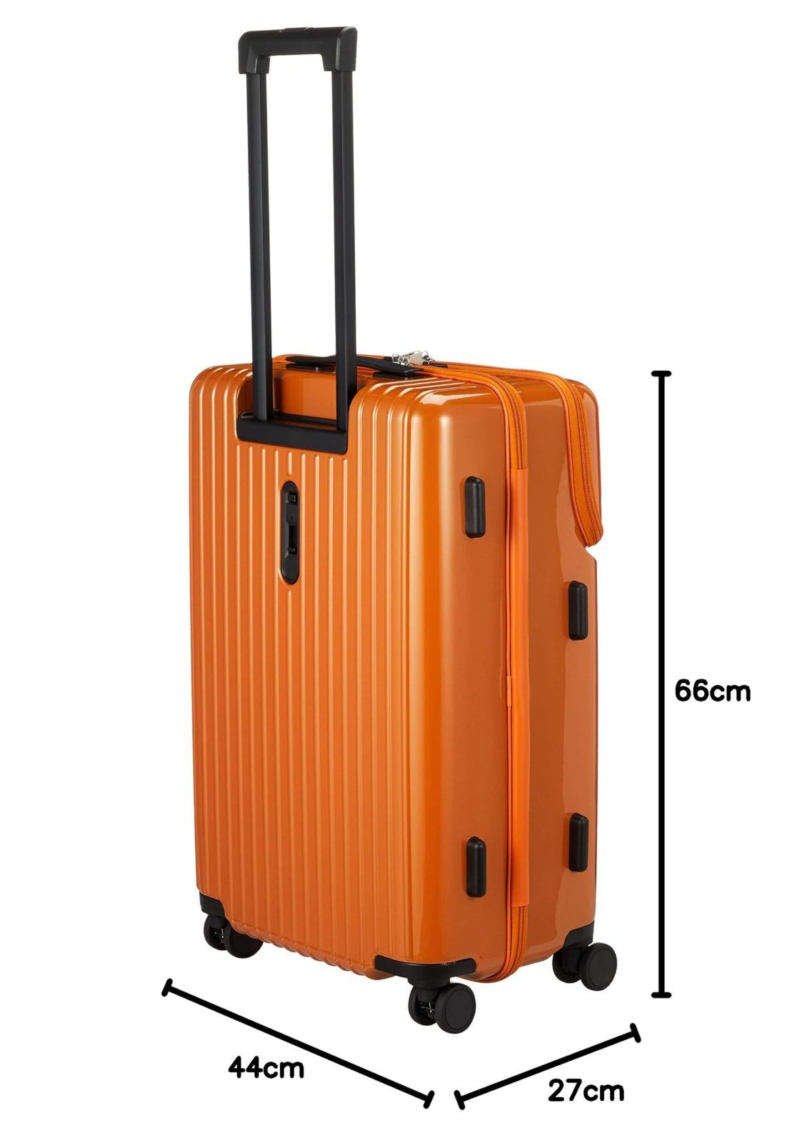  3泊4日 4泊5日 59 L mサイズ フロントポケット 14 inch PC収納 スーツケース キャリーケース タッシェ ACE エース No.06537 オレンジ その他 旅行かばん 小分けバッグ