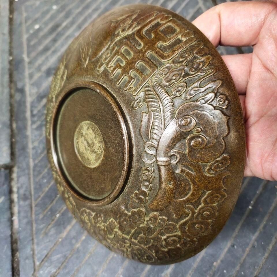 祥雲瑞獣 麒麟大銅皿 銅盤   装飾品   工芸品 美術品 置物 祥雲瑞獣 麒麟大銅皿 銅盤 装飾品 工芸品 美術品 置物 - メルカリ