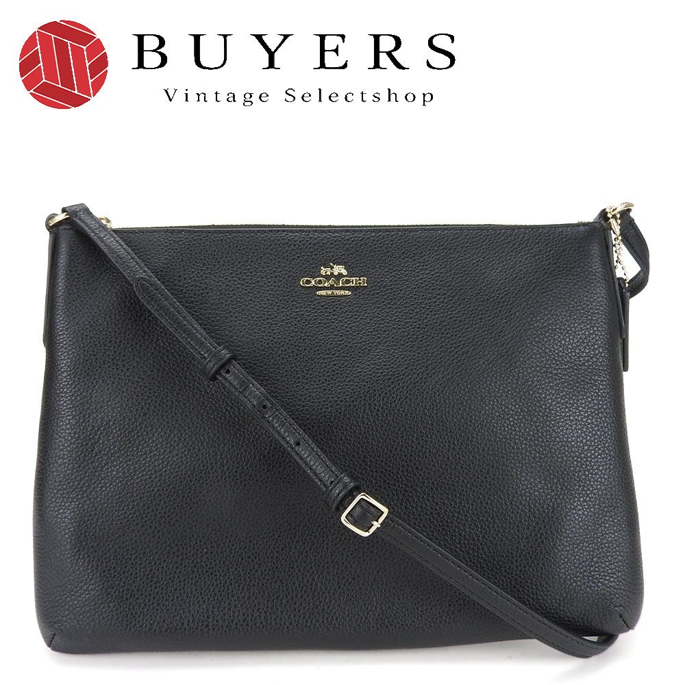 中古】 コーチ ショルダーバッグ 63929 レザー ブラック ゴールド金具