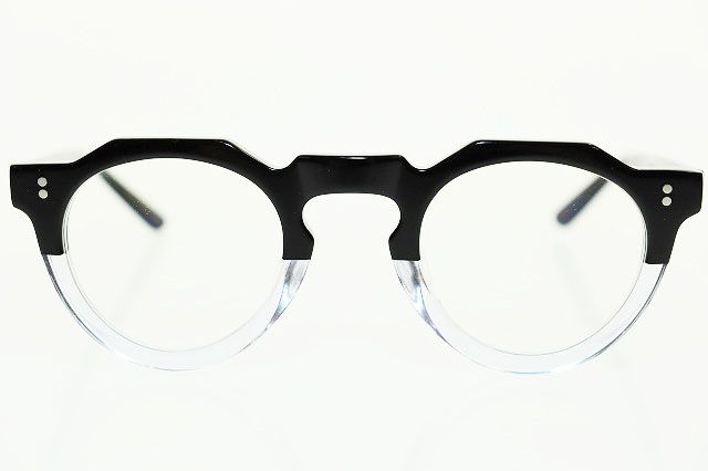 LESCA LUNETIER PICA BLACK CRYSTAL レスカ ルネティエ ピカ アイウェア メガネ 眼鏡 度入りレンズ ツートン ブラック クリア ブランド古着ベクトル ▲ 250525