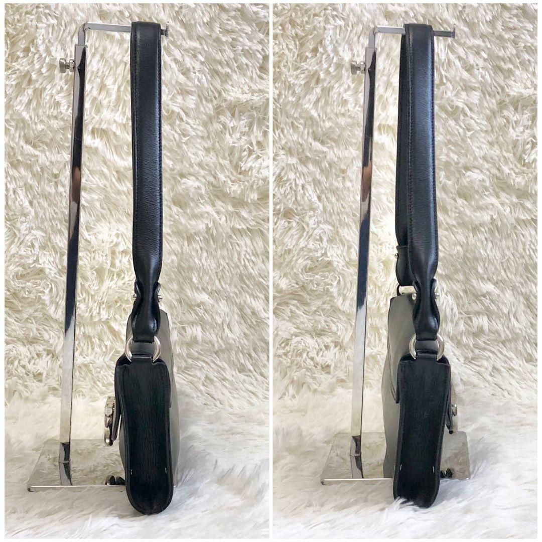 極美品✨】フェラガモ ガンチーニ ワンショルダー 黒 ショルダーバッグ