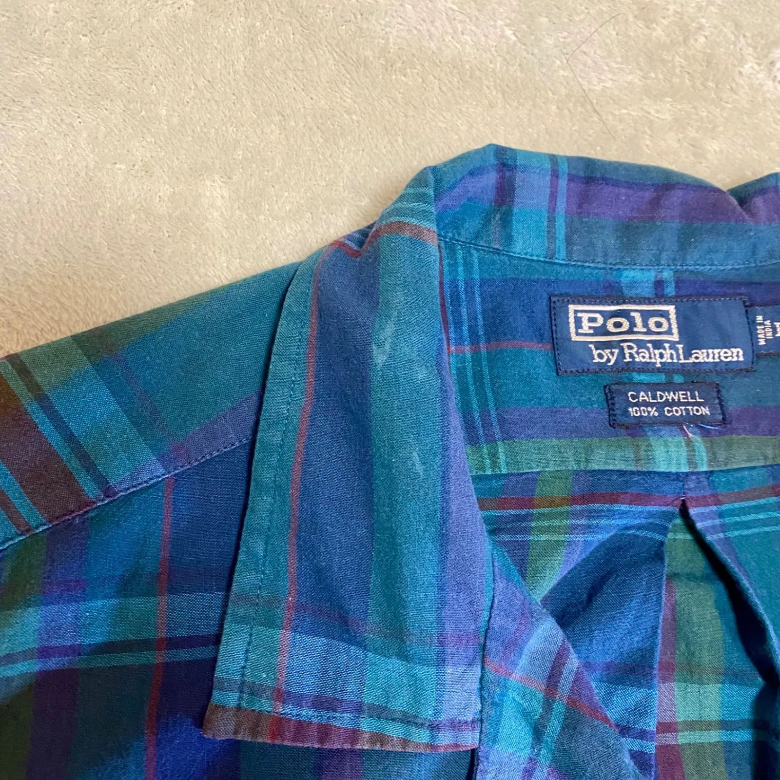 ビンテージ ラルフローレン CALDWELL アロハシャツ 開襟シャツ カジキ Polo Ralph Lauren 