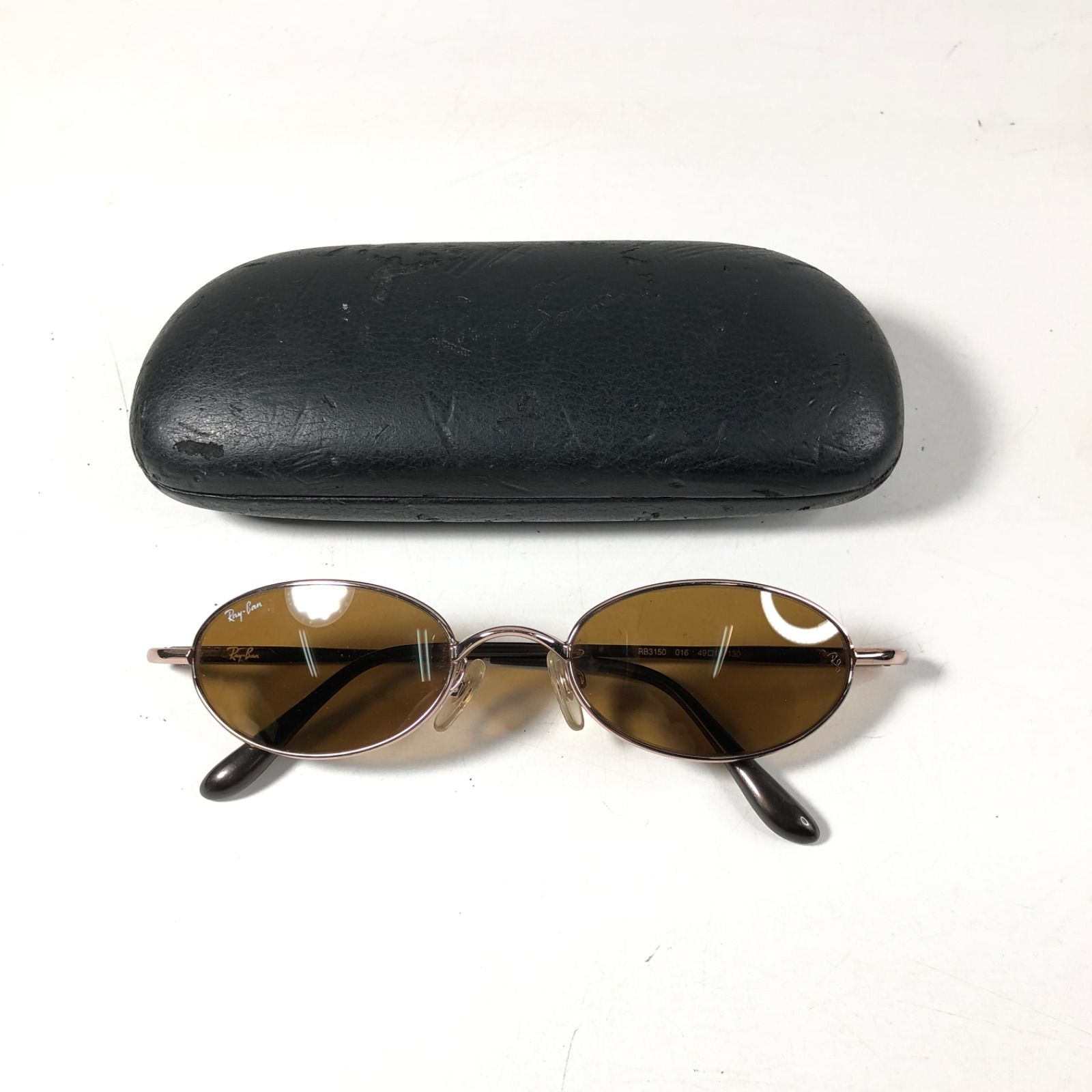 Ray-Ban ゴールドフレーム サングラス ケース付きビンテージ Ray-Ban】レイバン B&L DRIVING ヴィンテージ サングラス 金属製