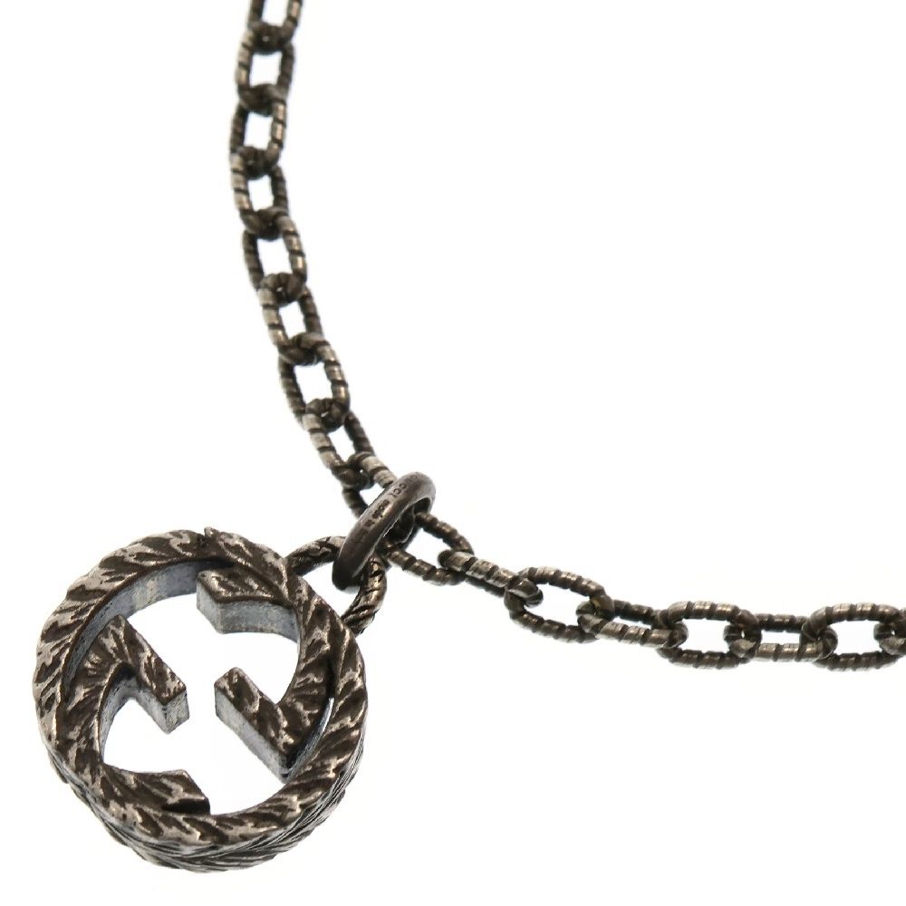 GUCCI (グッチ) インターロッキングGネックレス シルバー