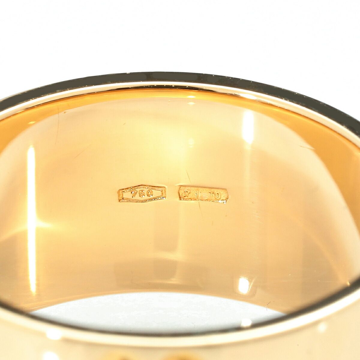 グッチ アイコン ワイドリング 指輪 K18 10号 GUCCI 中古 プレラブド  