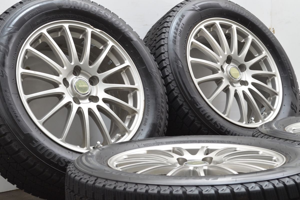 製 エコフォルム 17in 7J 45 PCD114.3 ブリヂストン ブリザック DM-V3 225 60R17 エクストレイル フォレスター クロストレック