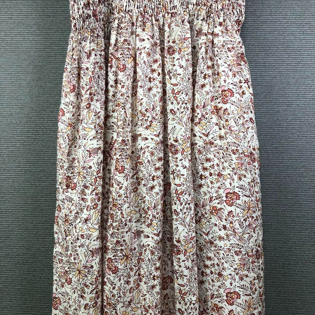 ne Quittez pas 花柄 シルク キャミワンピース ピンク ヌキテパ ロング