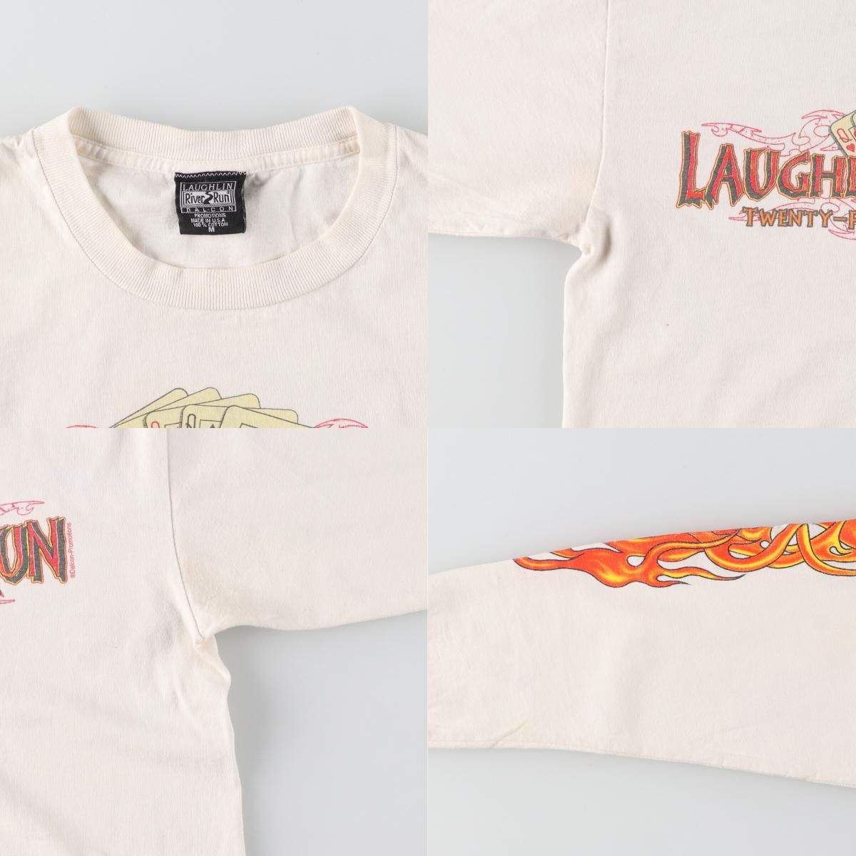 古着 00年代 LAUGHLIN RIVER RUN 両面プリント ロングTシャツ ロンT 