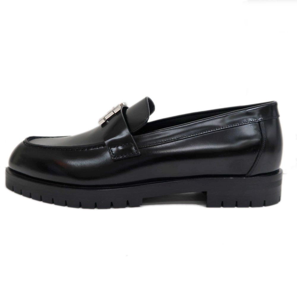 新品同様　エルメス　フォーブル　モカシン　パンプス　37.5 黒 モカシン-《フォーブル》--