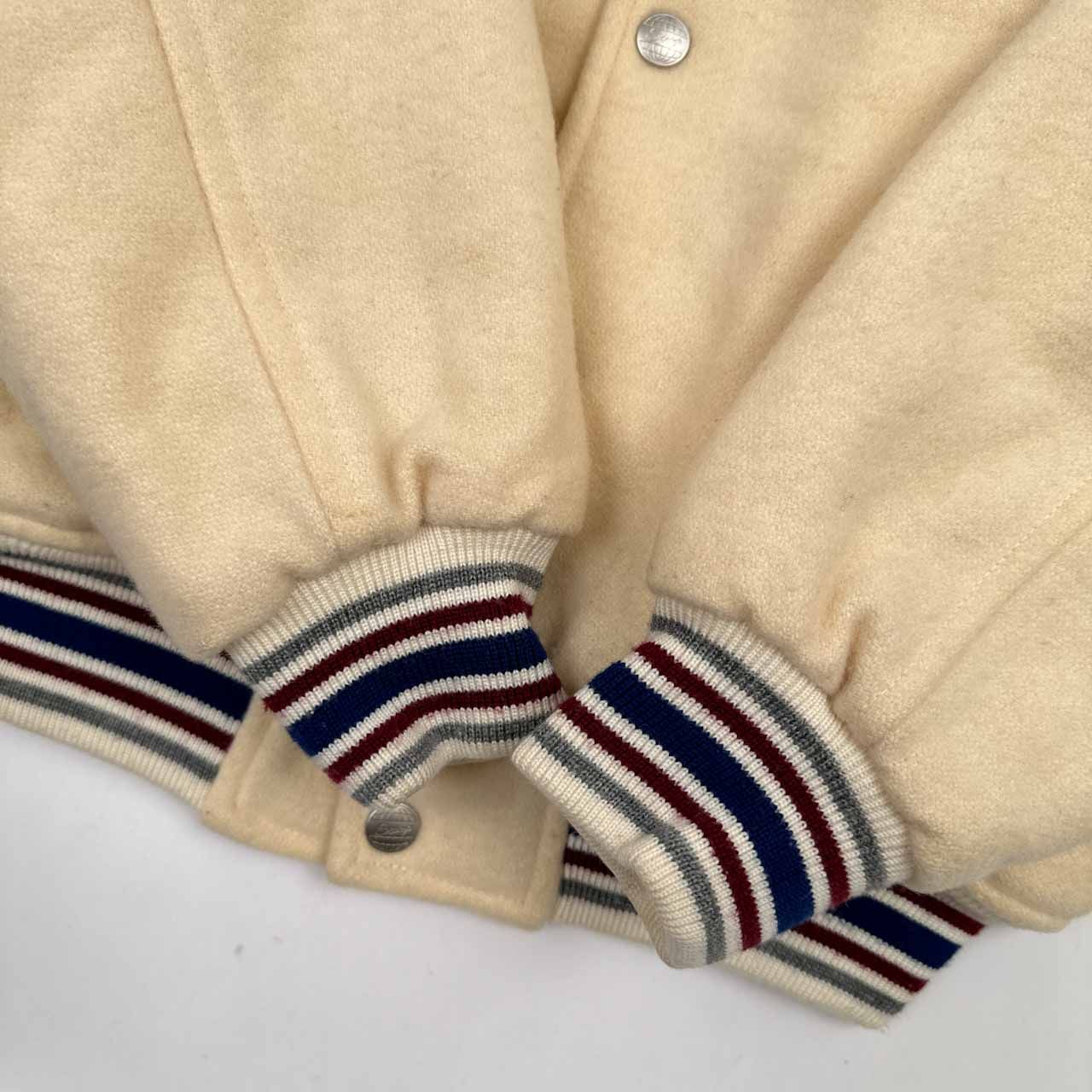 90s vintage SCOOP スクープ メルトンウール スタジャン M/アイボリー 