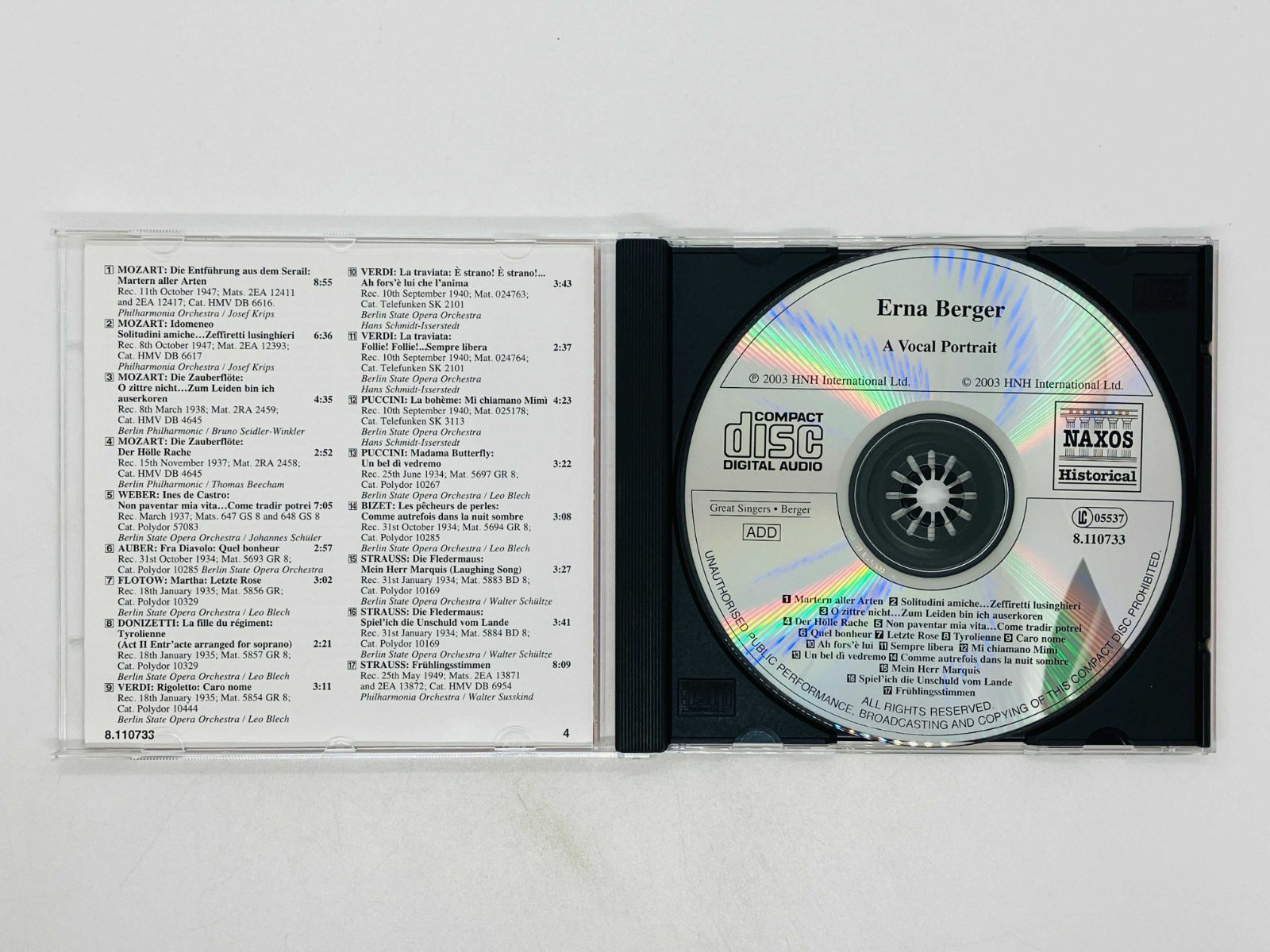 【中古】 エルナ・ベルガー:声の肖像(1934-1949) アルバム 8110733 CD エルナ・ベルガー 声の肖像 / グレート・シンガー・シリーズ