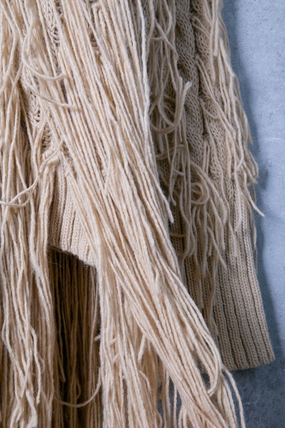 RequaL≡リコール 3D cable fringe knit pullver - メルカリ
