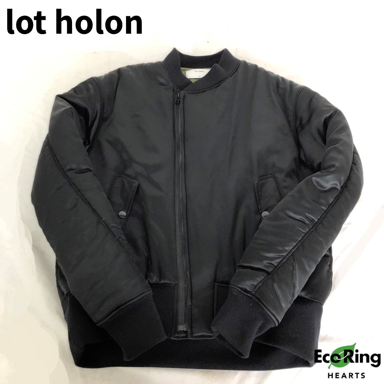 lot holon ロットホロン ブルゾン 46 ジャケット メンズ ブラック 腕 