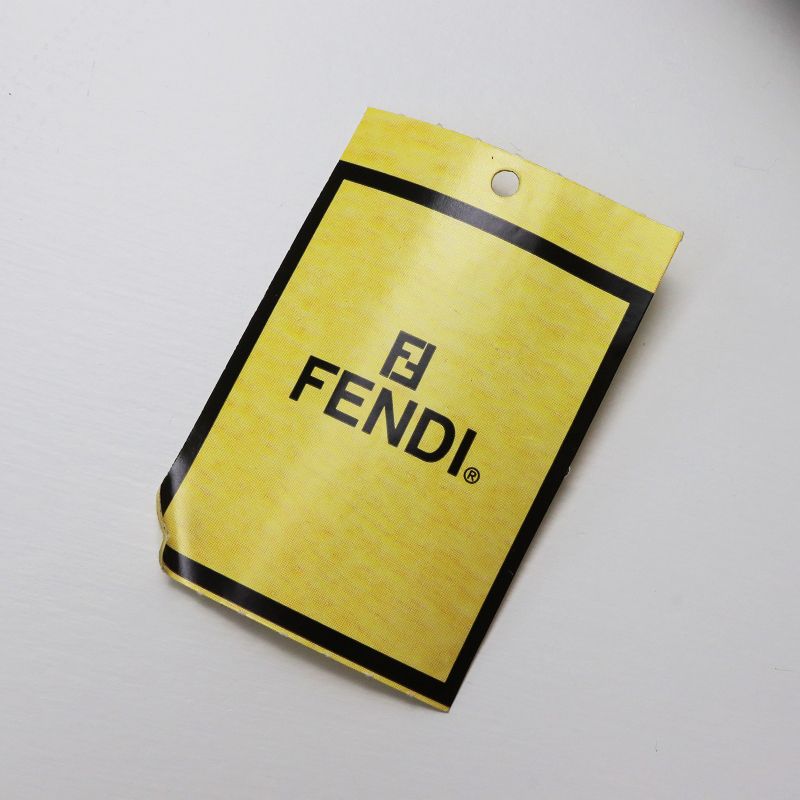 FENDI フェンディ コーデュロイ FF金具 セミショルダーバッグ/キャメル