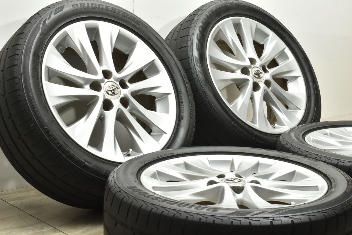 交換用に トヨタ 20 ヴェルファイア 純正 18in 7.5J 45 PCD114.3 ブリヂストン エコピア EX20RV 235 50R18 アルファード ノア 流用